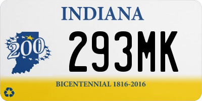 IN license plate 293MK