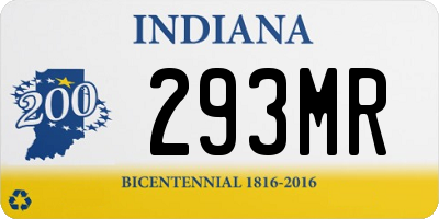 IN license plate 293MR