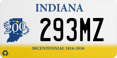 IN license plate 293MZ