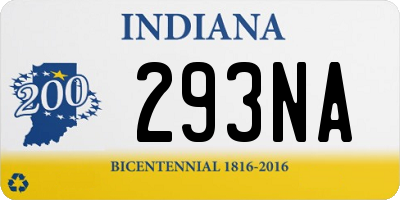 IN license plate 293NA