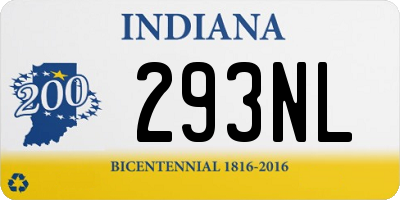 IN license plate 293NL