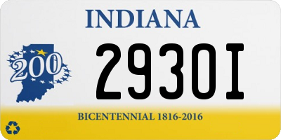 IN license plate 293OI