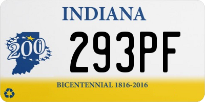 IN license plate 293PF