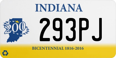 IN license plate 293PJ