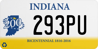 IN license plate 293PU
