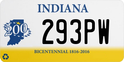 IN license plate 293PW