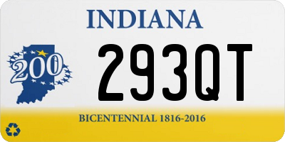 IN license plate 293QT