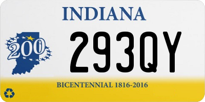 IN license plate 293QY