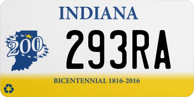 IN license plate 293RA