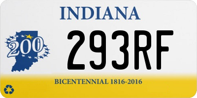 IN license plate 293RF