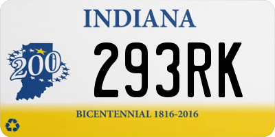 IN license plate 293RK