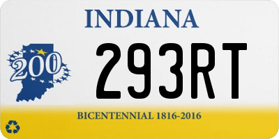 IN license plate 293RT