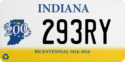 IN license plate 293RY