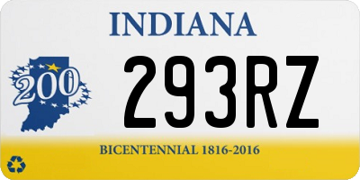 IN license plate 293RZ