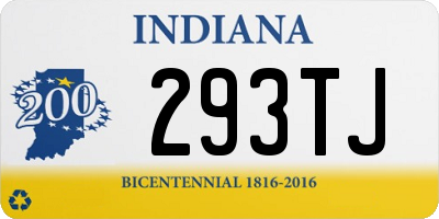 IN license plate 293TJ