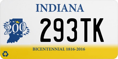 IN license plate 293TK