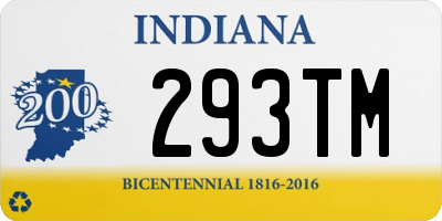 IN license plate 293TM