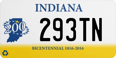 IN license plate 293TN