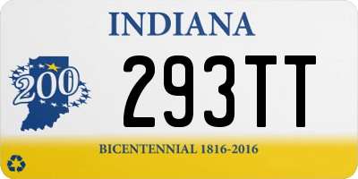 IN license plate 293TT