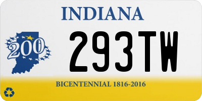 IN license plate 293TW