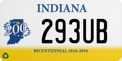 IN license plate 293UB