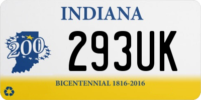 IN license plate 293UK