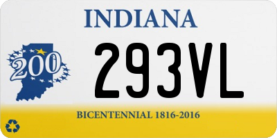 IN license plate 293VL