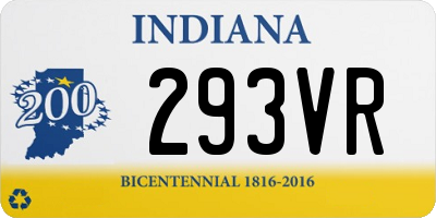 IN license plate 293VR