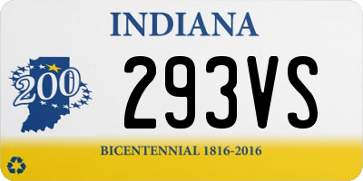 IN license plate 293VS