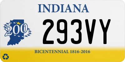 IN license plate 293VY