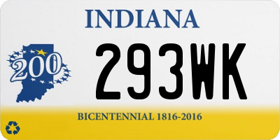 IN license plate 293WK
