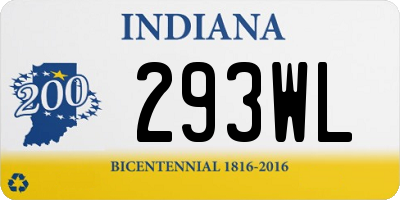 IN license plate 293WL