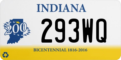 IN license plate 293WQ