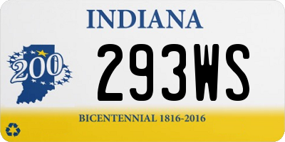 IN license plate 293WS