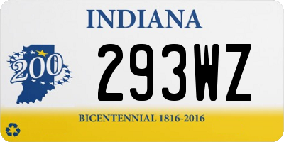 IN license plate 293WZ