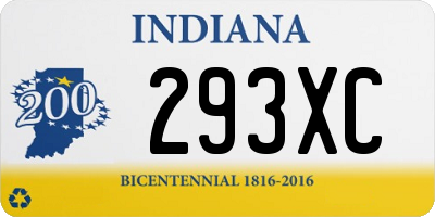IN license plate 293XC