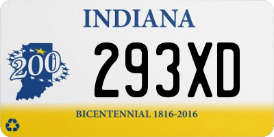 IN license plate 293XD