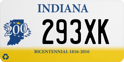 IN license plate 293XK