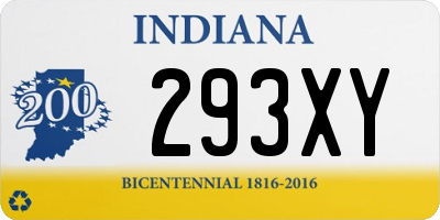 IN license plate 293XY