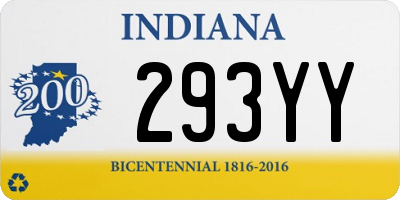 IN license plate 293YY