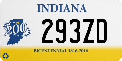 IN license plate 293ZD