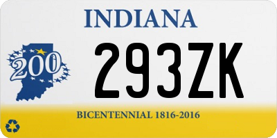 IN license plate 293ZK