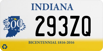 IN license plate 293ZQ