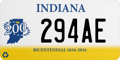 IN license plate 294AE