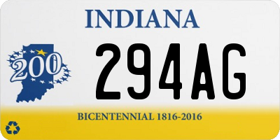 IN license plate 294AG