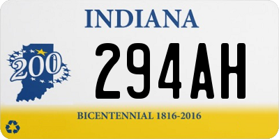 IN license plate 294AH