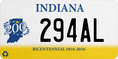 IN license plate 294AL