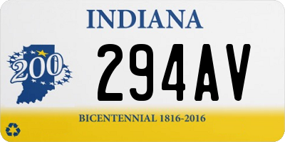 IN license plate 294AV