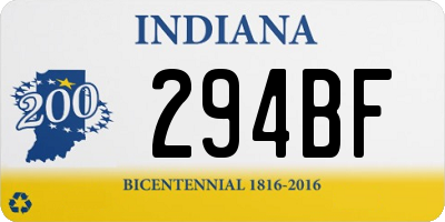 IN license plate 294BF