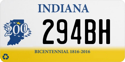 IN license plate 294BH